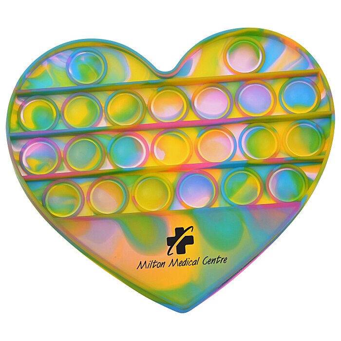 Custom Heart Push Pop Fidget Game