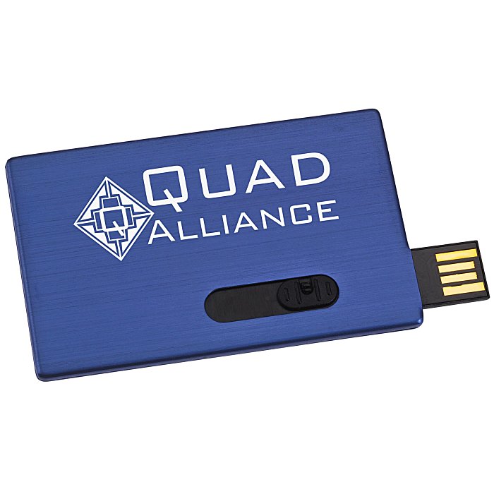 Custom Slide Card Micro USB Drive - 1GB