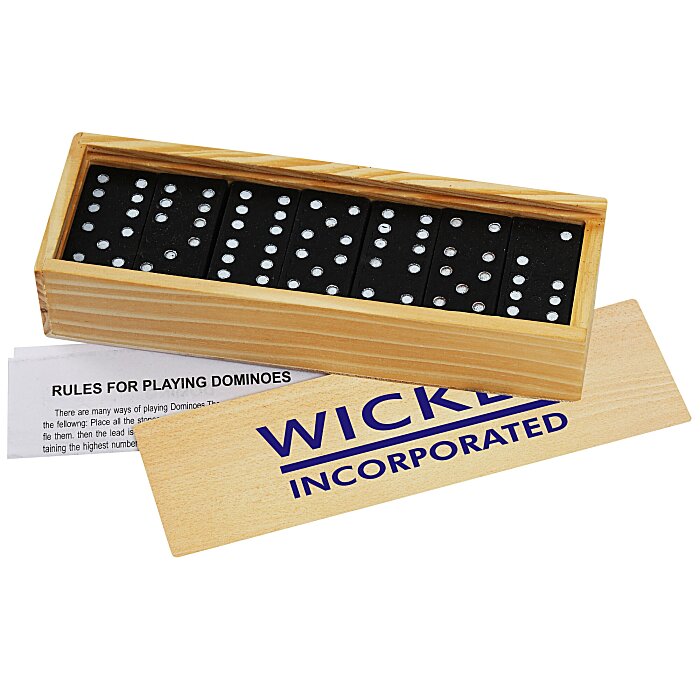 Custom Traveler Dominoes in Wood Box