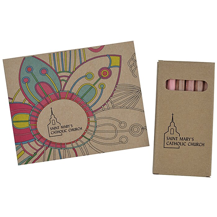 Custom Adult Colouring Book To-Go Set