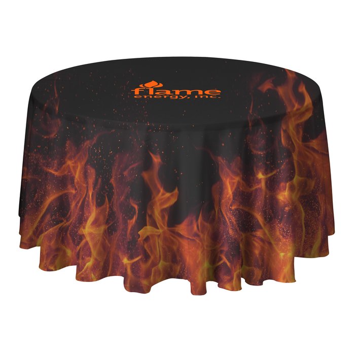 Custom Serged Round Table Throw - 4 feet - Full Colour