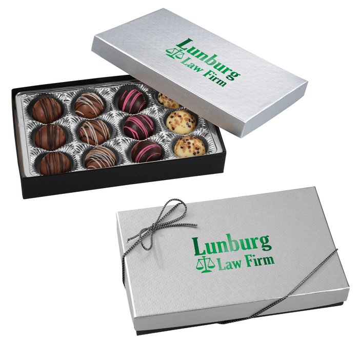 Custom Truffles - 12-Pieces - Silver Box